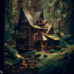 Maison dans les bois, par Bing